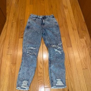 Distressed Hollister Acid Washed Jeans